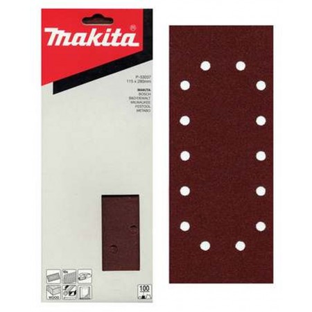 Makita P-33021 Papier szlifierski 115 x 280 mm, K80, 10 Szt.